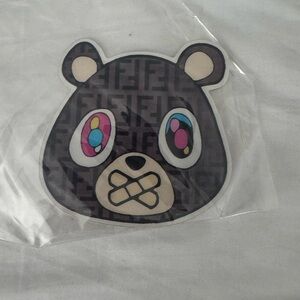 Bear Sticker with Colorful Eyes